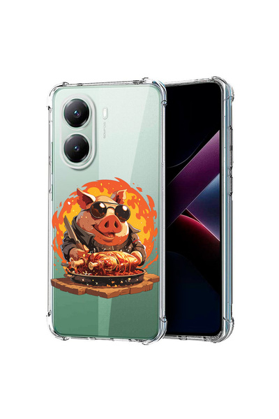 bestcase Αντικραδασμική θήκη πλάτης για Poco X7 Pro 5G, Pig's Life, 1988230 A...