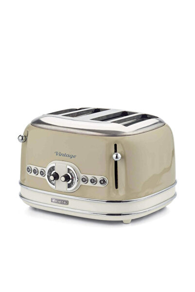 ARIETE Bread toaster VINTAGE 0156/03, 1600W, 4 slices, 3 functions, 6 levels, Removable tray, Beige