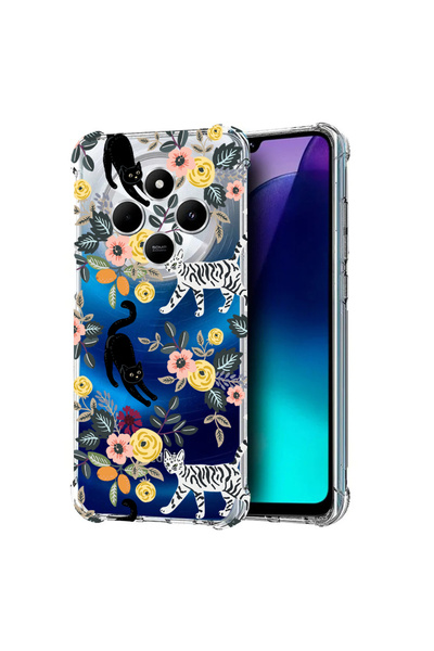 bestcase Carcasă spate antișoc pentru Poco C75 / Redmi 14C / A4, model pisică...