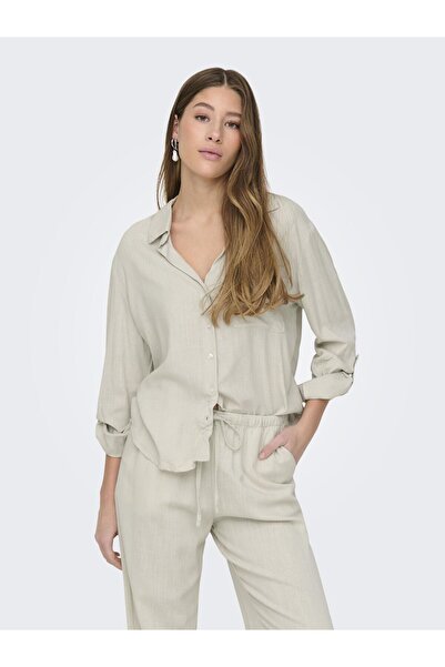 JDY Hemd JDYCAYA Leinen Hemd