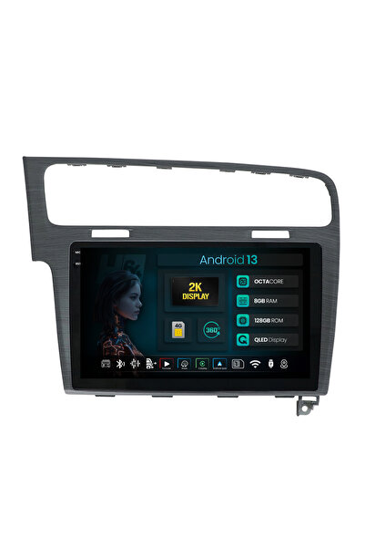 HUB64 Navigatie 2K Volkswagen GOLF 7, 8GB RAM, Android 13, Octacore, Slot Sim 4G