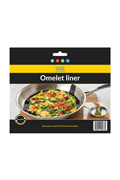 NoStik DDD430 frying pan mat, Diameter 24 cm, For omelette, Non-stick coating, Reusable, Black