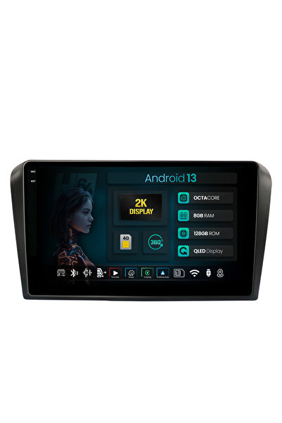 HUB64 Navigatie 2K Mazda 3 (2003-2009), 8GB RAM, Android 13, Octacore, Slot S...