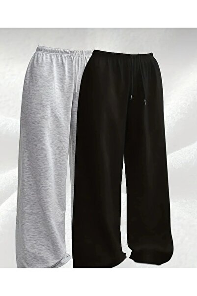 yx yustex sport 2 bucăți, culoare dublă, pentru femei, negru, gri, largi, măr...