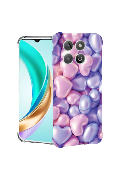 bestcase Carcasă spate antișoc pentru Honor X8C, inimioare colorate, 1988221 ...