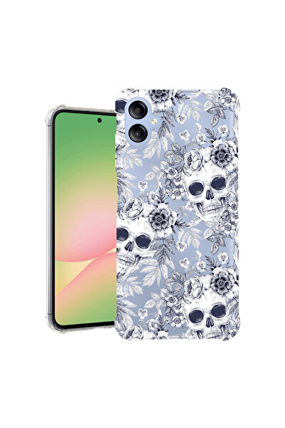bestcase Удароустойчив калъф за Samsung Galaxy A06 4G, Черен и бял череп, 198...