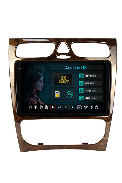 HUB64 Navigatie 2K Benz C Class (W203) (2002-2004), 8GB RAM, Android 13, Octa...