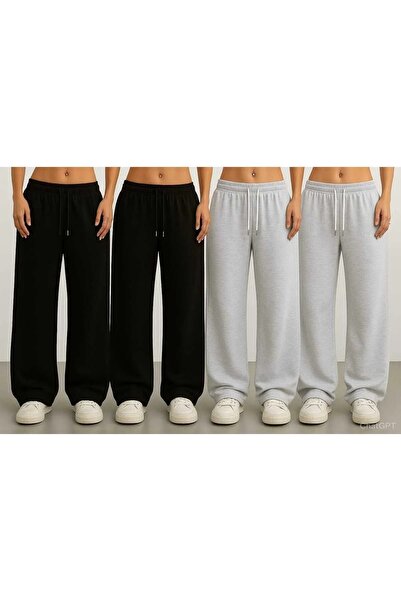 yx yustex sport 4 τεμάχια Διπλό Χρώμα Γυναικείο 2Μαύρο 2Γκρι Φαρδύ Μεγάλο Μέγ...