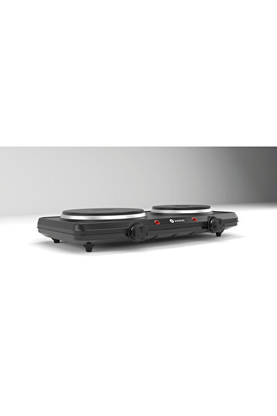 Innova Ayarlanabilir Termostatlı İkili Elektrikli Ocak Siyah