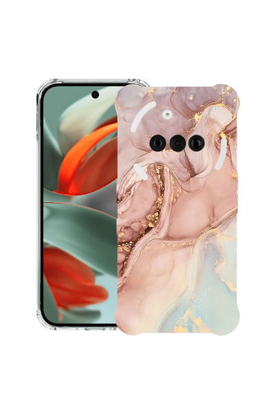 bestcase Carcasă spate antișoc pentru telefonul Nothing (3a), marmură roz, 19...