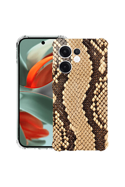 bestcase Carcasă spate antișoc pentru OPPO Reno13 F 5G, model piele de șarpe,...