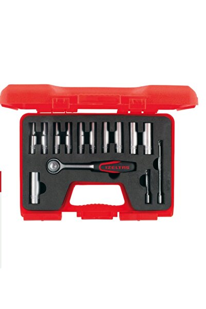 İzeltaş طقم مفاتيح ربط عميقة 14 قطعة (1/4)