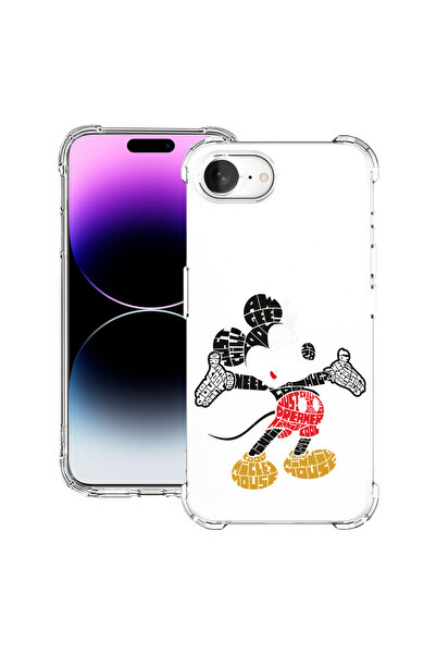 bestcase Αντικραδασμική θήκη πίσω για Apple iPhone 16e, Καλλιγραφία Mickey Mo...