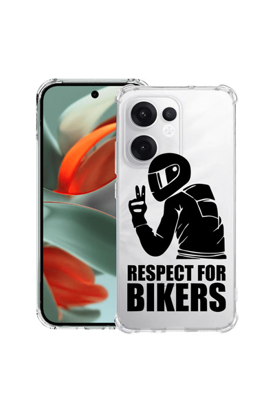bestcase Carcasă spate antișoc pentru OPPO Reno13 F 5G, Respect For Bikers, 1...