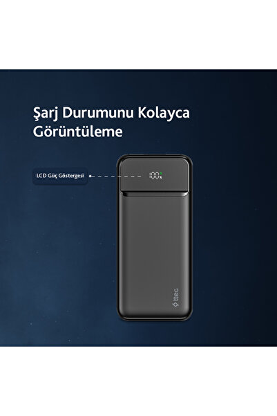 Ttec ReCharger LCD 10.000mAh PD 20W Taşınabilir Hızlı Şarj Aleti/Powerbank 2BB233S