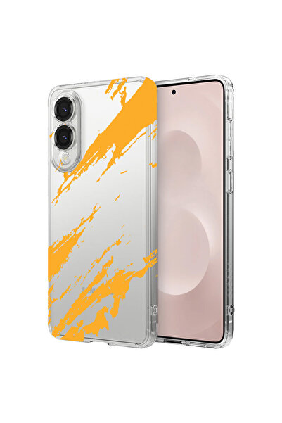 bestcase Αντικραδασμική θήκη πλάτης για Samsung Galaxy S25 Edge, χρυσές ρίγες...