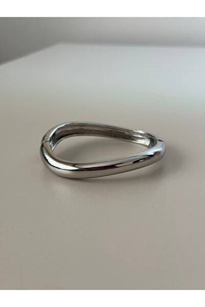 Tasarım Silver Geometrik Kelepçe