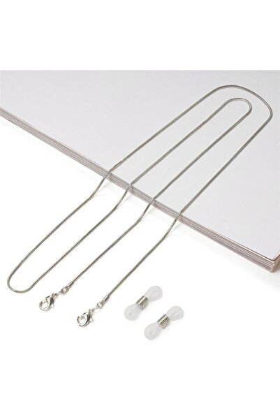 KESNUP Унисекс верижка за очила от метална сплав, сребриста