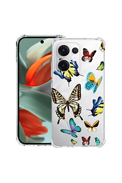 bestcase Carcasă spate antișoc pentru OPPO Reno13 F 5G, fluturi frumoși în cu...