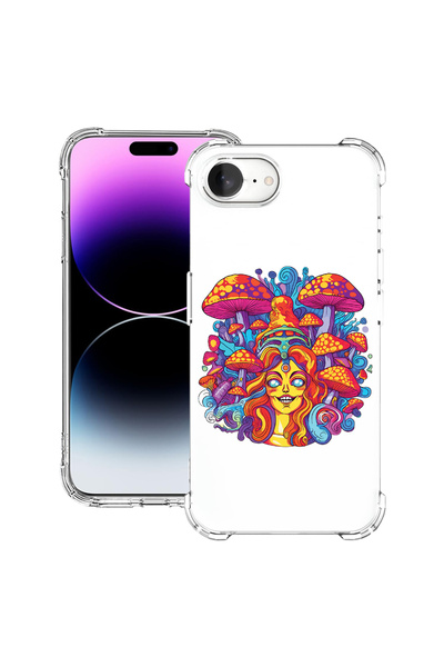 bestcase Αντικραδασμική πίσω θήκη για Apple iPhone 16e, Dream Colors Mushrooms, 1988231 AS 1510