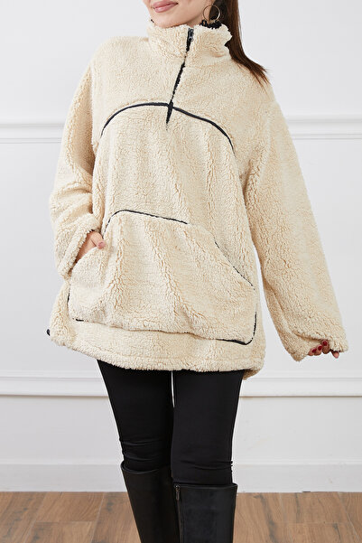 DPARİS Kangaroo Pocket Plush Sweatshirt