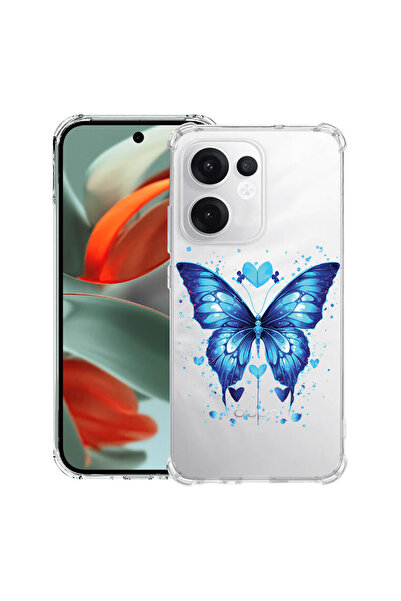 bestcase Αντικραδασμική θήκη πλάτης για τηλέφωνο (3a), μπλε πεταλούδα, 198823...