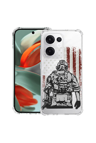 bestcase Carcasă spate antișoc pentru OPPO Reno13 F 5G, American Soldier, 198...