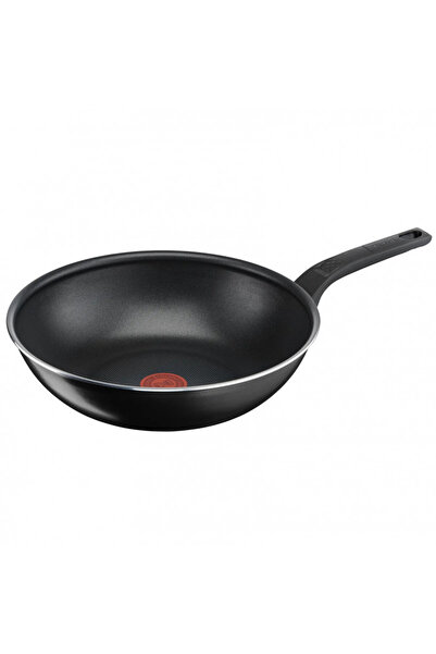 TEFAL Tigaie Wok B5671953, 28 cm, Thermo-Signal, Thermo-Spot, acoperire din titan, fără PFOA, neagră