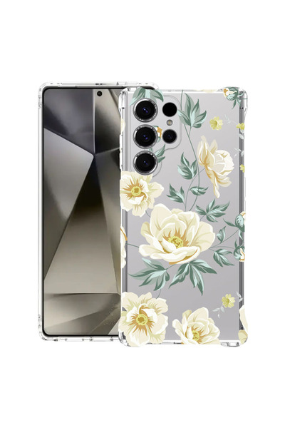 bestcase Αντικραδασμική θήκη πλάτης για Samsung Galaxy S25 Ultra, Λουλούδια, ...