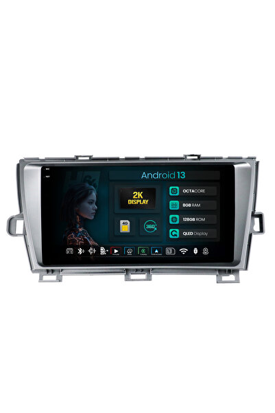 HUB64 Navigatie 2K Toyota Prius (2009-2014), 8GB RAM, Android 13, Octacore, S...