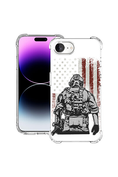 bestcase Carcasă spate antișoc pentru Apple iPhone 16e, American Soldier, 198...