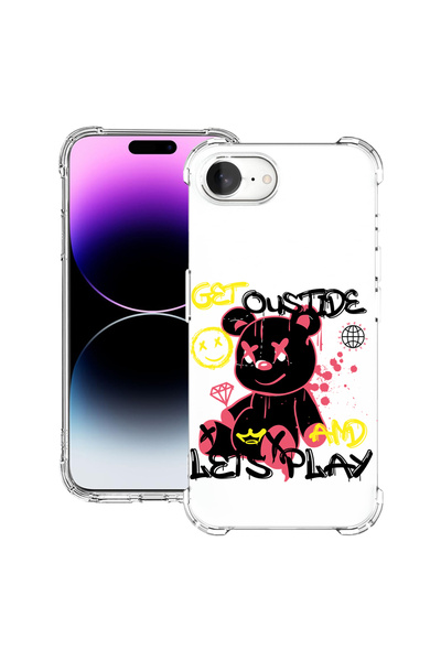 bestcase Carcasă spate antișoc pentru Apple iPhone 16e, Teddy Bear Lets Play,...