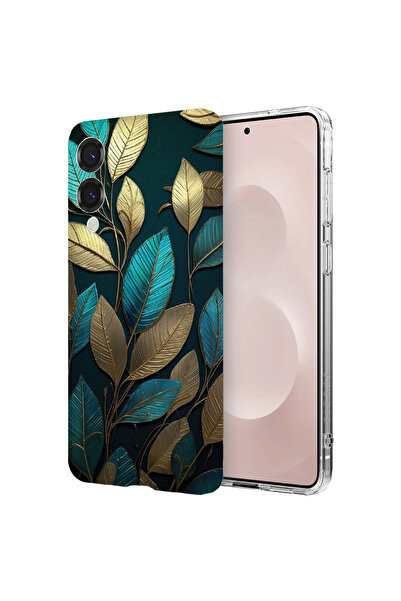 bestcase Carcasă spate antișoc pentru Samsung Galaxy S25 Edge, pene aurii, 19...