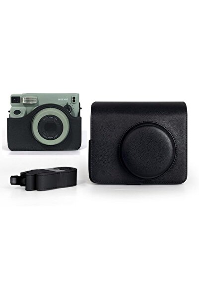 Fujifilm Instax Wide 400 Siyah Deri Çanta-FOTSIBPW400