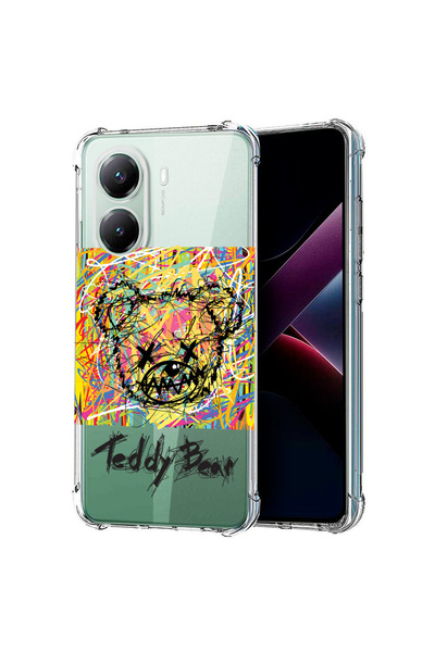 bestcase Carcasă spate antișoc pentru Poco X7 Pro 5G, model abstract cu ursul...
