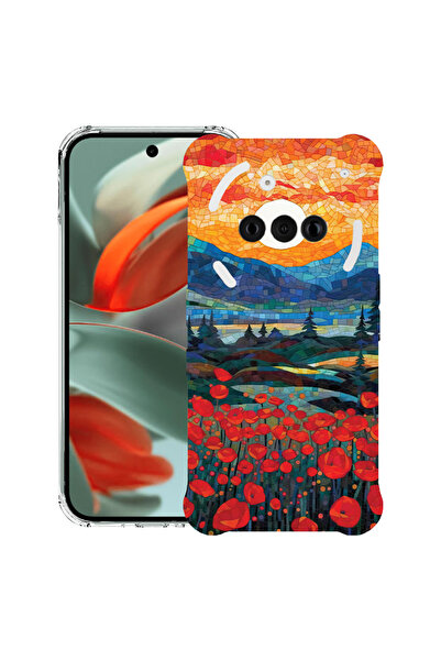 bestcase Carcasă spate antișoc pentru telefonul Nothing (3a), maci în apus de...