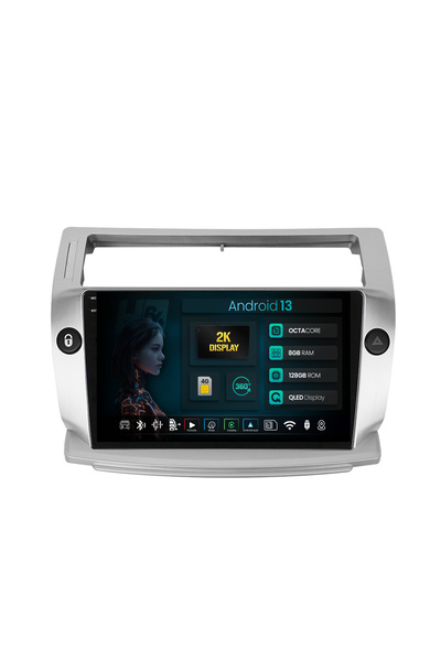 HUB64 Navigatie 2K Citroen C4 (2004-2014), 8GB RAM, Android 13, Octacore, Slo...