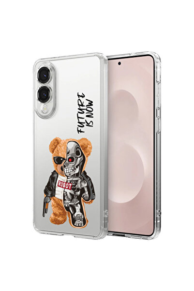 bestcase Carcasă spate antișoc pentru Samsung Galaxy S25 Edge, jumătate robot...