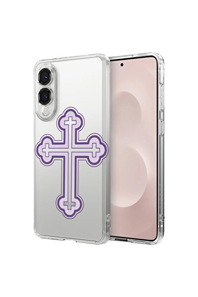 bestcase Carcasă spate antișoc pentru Samsung Galaxy S25 Edge, cruce mov, 198...