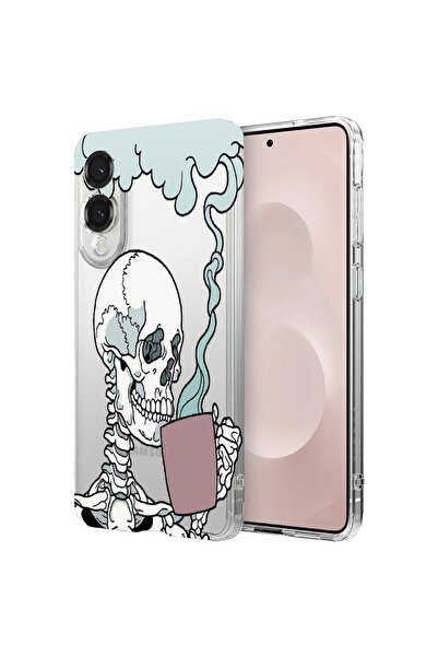 bestcase Carcasă spate antișoc pentru Samsung Galaxy S25 Edge, model craniu, ...