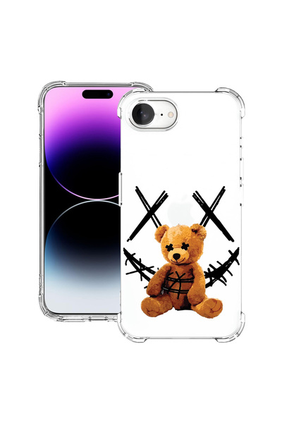 bestcase Удароустойчив калъф за Apple iPhone 16e, Усмивка на плюшено мече, 19...
