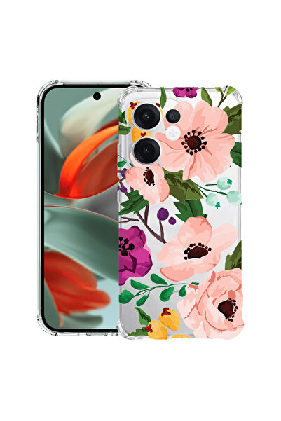 bestcase Carcasă spate antișoc pentru OPPO Reno13 F 5G, flori pastelate, 1988...