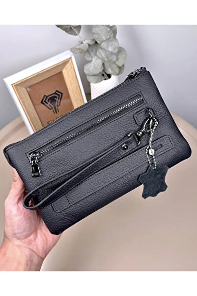 Fil Deri Genuine Leather Zippered Men's Handbag with Grip Strap 2113