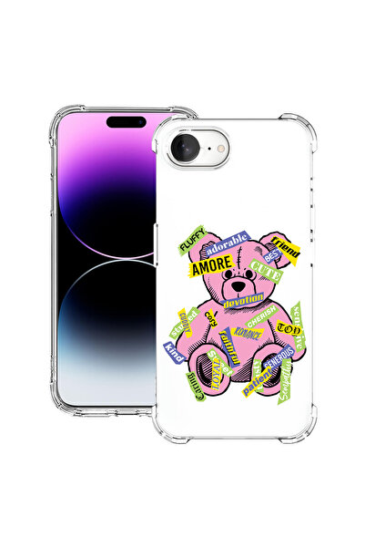 bestcase Удароустойчив калъф за Apple iPhone 16e, цвят Teddy Bear Amour, 1988...