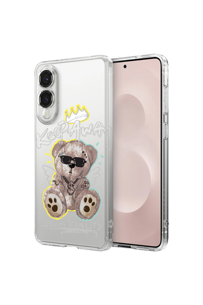 bestcase Carcasă spate antișoc pentru Samsung Galaxy S25 Edge, Teddy Bear Kee...