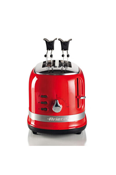 ARIETE Bread toaster MODERNA 0149/00, 815W, 2 slices, 3 functions, 6 levels, Removable tray, Red