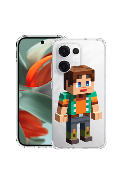 bestcase Carcasă spate antișoc pentru OPPO Reno13 F 5G, personaj Minecraft, 1...