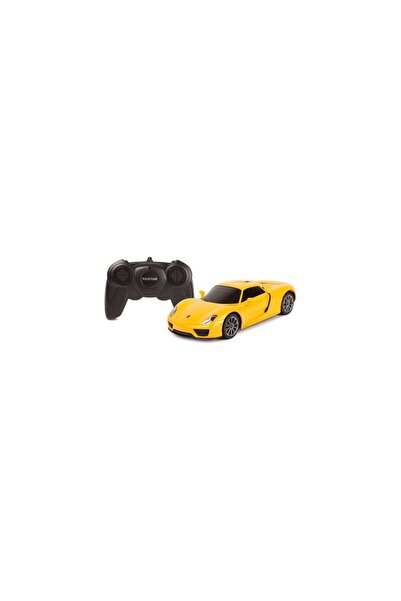 Rastar Masina Cu Telecomanda Porsche 918 Spyder Galben Cu Scara 1 La 24