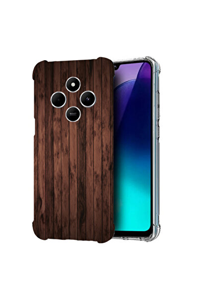 bestcase Carcasă spate antișoc pentru Poco C75 / Redmi 14C / A4, lemn de nuc,...