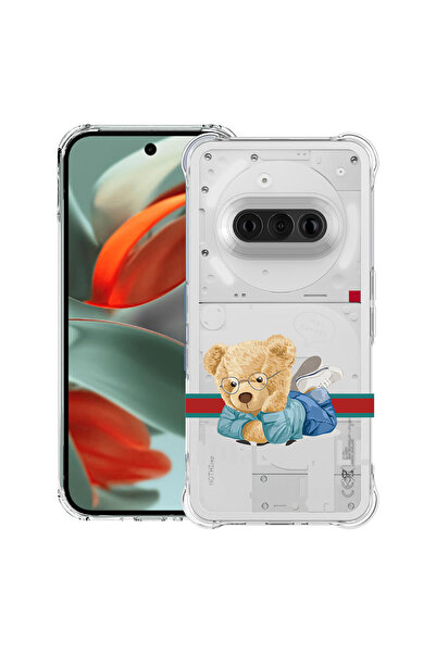 bestcase Carcasă spate antișoc pentru telefonul Nothing (3a), ursuleț de pluș...